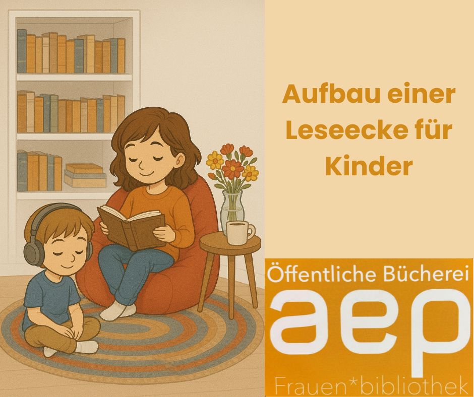 Aufbau einer Kinderleseecke in der AEP-Frauenbibliothek