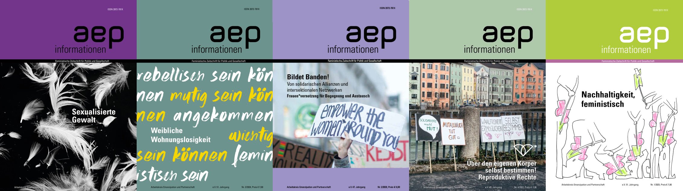 Frauen* und Mädchen* feministisch stärken mit der Zeitschrift aep informationen